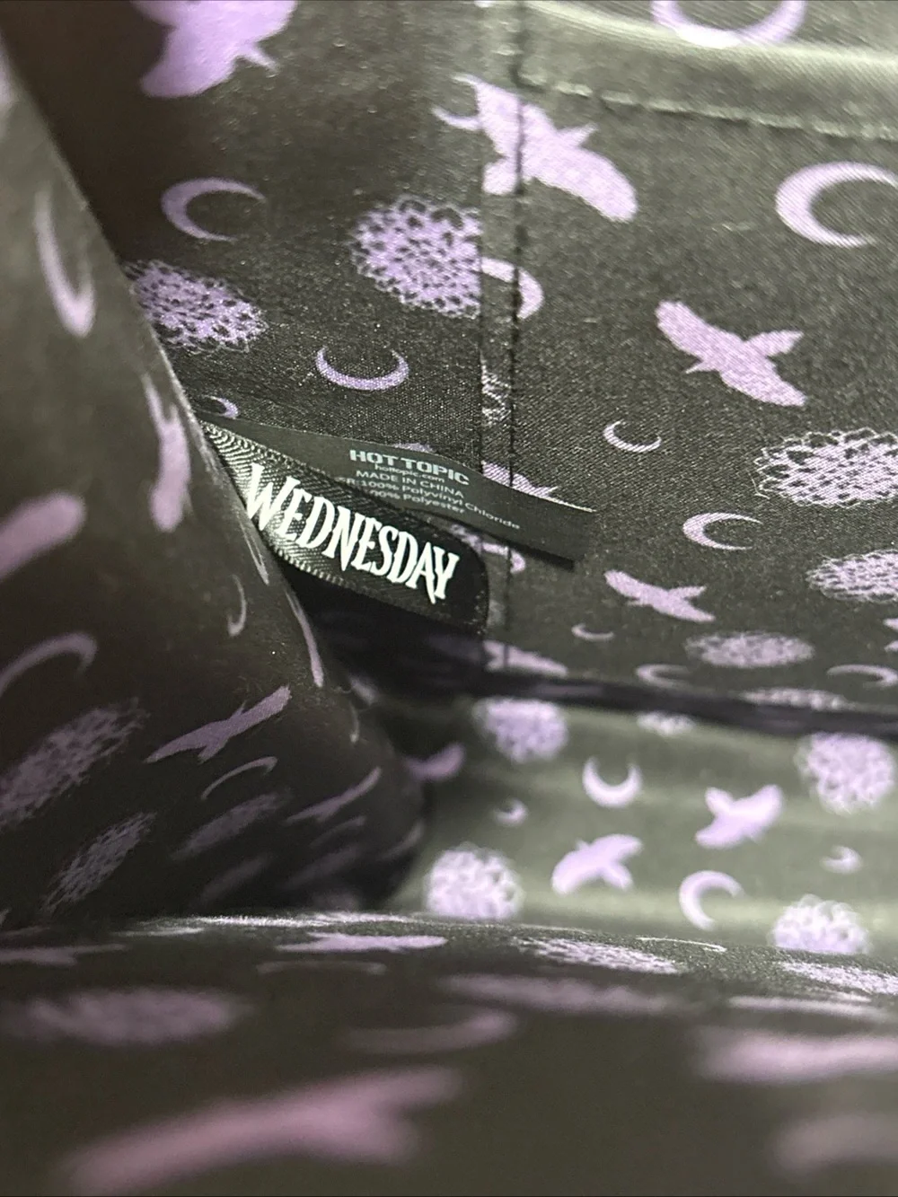 Wednesday Addams Nevermore Academy Blackfront Hot topic  Backpack Bag